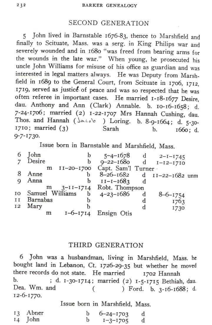 Second & Third Generation of John