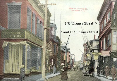 Postcard showing two Sherman buildings